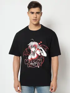 COMICSENSE Anime Printed Rias Gremory Cotton Oversized T-shirt