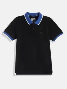 WROGN YOUTH Boys Solid Polo Collar T-shirt