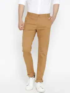 United Colors of Benetton Men Khaki Slim Fit Solid Chinos
