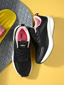 HRX by Hrithik Roshan Women Black & Pink Memory Foam Mesh Running Shoes