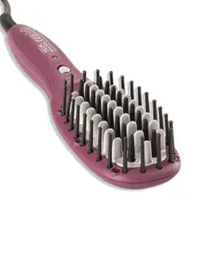 VEGA PROFESSIONAL VPVMS-08 Mighty Mini Hair Straightener Brush - Purple