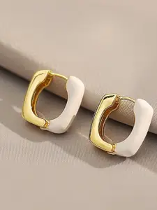 ZIVOM Gold-Plated Square Hoop Earrings