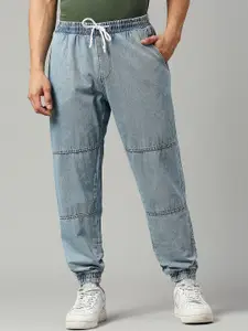 LOVEGEN Men Relaxed-Fit Clean Look Cotton Jogger Jeans