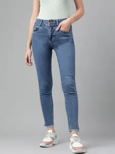 Code 61 Women Mid-Rise Skinny Fit Stretchable Cropped Jeans