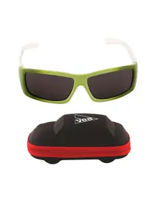VEA Boys Black Lens & Green Rectangle Sunglasses with UV Protected Lens