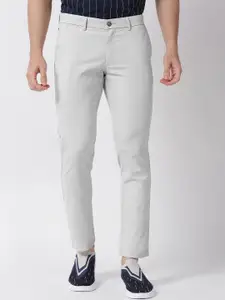 Basics Men Tapered Fit Mid-rise Cotton Trousers