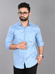 FUBAR Slim Fit Bengal Stripes Opaque Striped Casual Shirt
