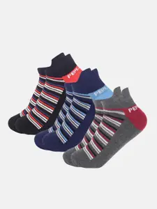 Pepe Jeans Men Pack of 3 Striped Cotton Ankle-Length Socks