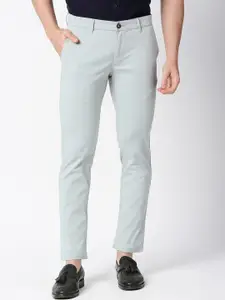 Basics Men Tapered Fit Mid-Rise Cotton Regular Trousers