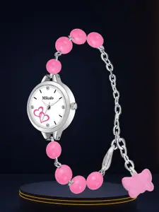 Mikado Women Bracelet Style Straps Analogue Watch Pink Wom
