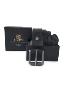 CIMONI Men Textured Leather Formal Belt