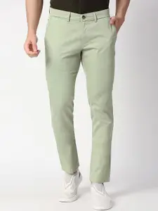 Basics Men Tapered Fit Mid-Rise Cotton Trousers