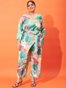 Athena Ample Athena Printed Top with Trousers Co-Ords
