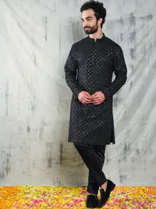 Be Desi Embellished Sequined Detailed Straight Kurta