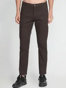 Flying Machine Men Mid Rise Tapered Fit Cotton Trousers
