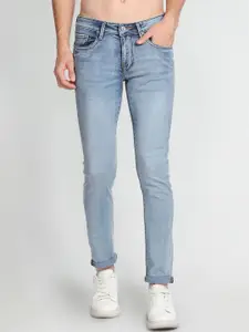 Flying Machine Men Skinny Fit Low-Rise Heavy Fade Stretchable Jeans