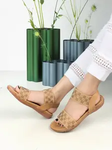ICONICS Embellished Open Toe Flats
