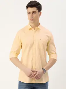 Peter England Men Slim Fit Opaque Casual Shirt