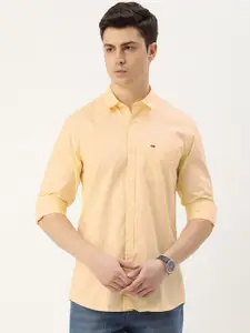 Peter England Men Slim Fit Opaque Casual Shirt