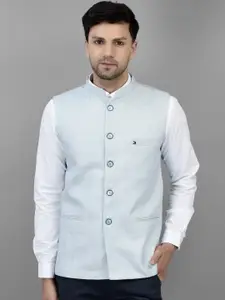 Canary London Slim Fit Cotton Linen Nehru Jacket