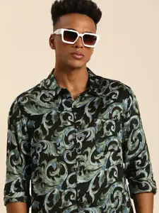 Sangria Men Relaxed Floral Printed Opaque Casual Shirt