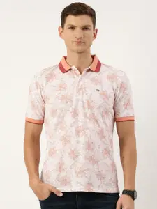Peter England Men Floral Printed Polo Collar T-shirt