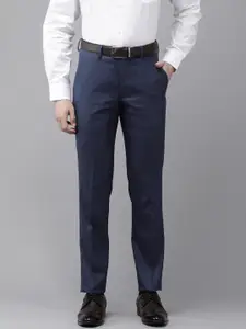 Van Heusen Men Checked Slim Fit Trousers