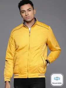 Allen Solly Men Stand Collar Reversible Bomber Pure Cotton Jacket