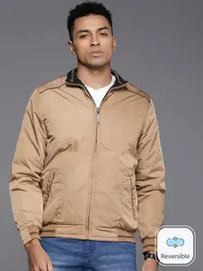 Allen Solly Men Stand Collar Reversible Bomber Pure Cotton Jacket