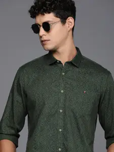 Louis Philippe Jeans Slim Fit Printed Pure Cotton Casual Shirt