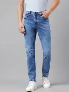 Code 61 Men Skinny Fit Mid-Rise Light Fade Clean Look Stretchable Jeans