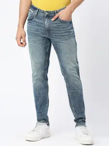 LOVEGEN Men Skinny Fit Mid-Rise Heavy Fade Acid Wash Clean Look Cotton Jeans