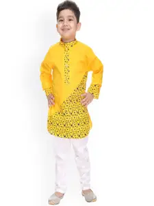 BAESD Boys Geometric Printed Straight Kurta with Pyjamas