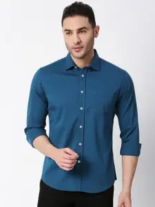 Basics Standard Slim Fit Twill Cotton Casual Shirt