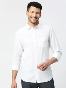 Basics Standard Slim Fit Cotton Linen Casual Shirt