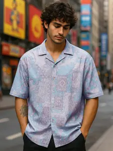 Maniac Trim Regular Fit Ethnic Motifs Printed Casual Shirt