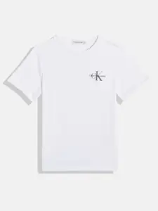 Calvin Klein Jeans Boys Brand Logo Printed Pure Cotton T-shirt