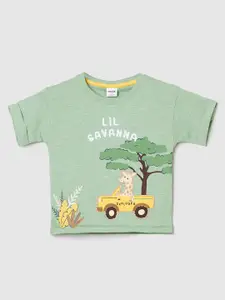 max Infants Boys Graphic Printed Pure Cotton T-shirt