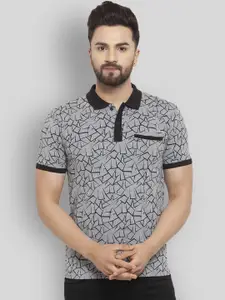 WILD WEST Abstract Printed Polo Collar T-shirt