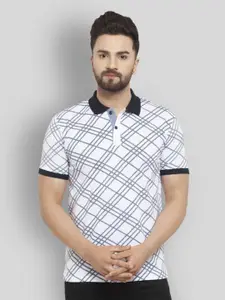 WILD WEST Geometric Printed Polo Collar Casual T-Shirt