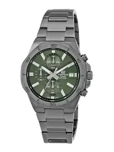 CASIO Men EDifice EFV-640DC-3AVUDF Green Analog Dial Gray Stainless Steel Band ED586