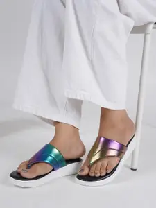 Walkfree Printed Open Toe Comfort Heels