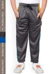 IndiWeaves Boys Pack Of 2 Mid-Rise Track Pants