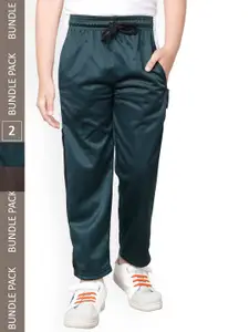 IndiWeaves Boys Pack Of 2 Mid-Rise Track Pants