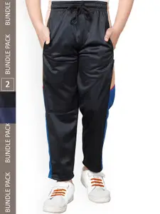 IndiWeaves Boys Pack Of 2 Mid-Rise Track Pants
