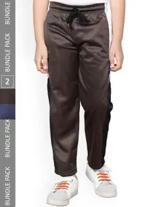 IndiWeaves Boys Pack Of 2 Track Pants With Side Taping Details