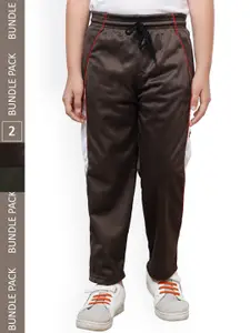 IndiWeaves Boys Pack Of 2 Mid-Rise Track Pants