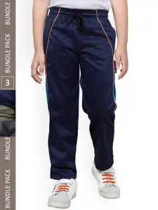 IndiWeaves Boys Pack Of 3 Mid-Rise Track Pants