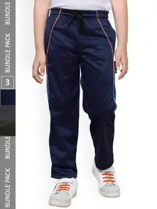 IndiWeaves Boys Pack Of 3 Mid Rise Track Pants