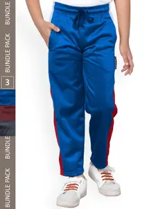 IndiWeaves Boys Pack Of 3 Side Panel Detail Track Pants